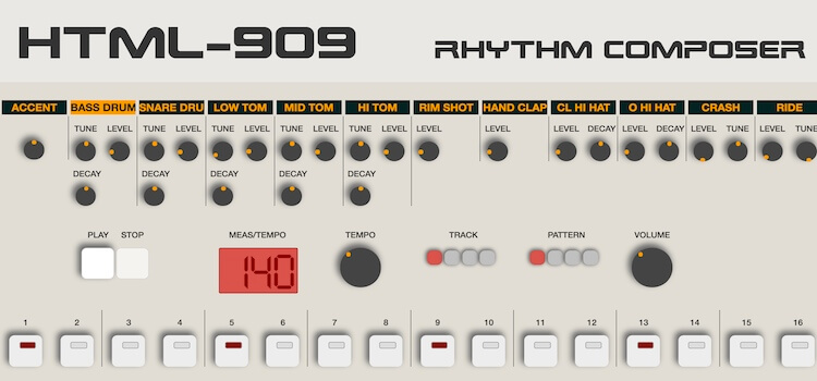 Play A Vintage TR-909 In Your Browser