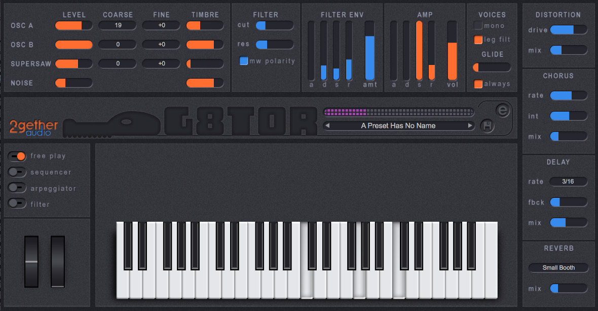 G8TOR Is A Software Synthesizer With Three Programmable Sequencers