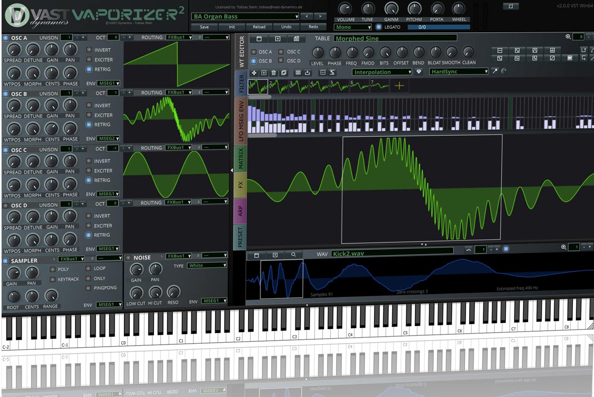 Vaporizer2 Is A Hybrid Wavetable Synth With Low CPU Usage