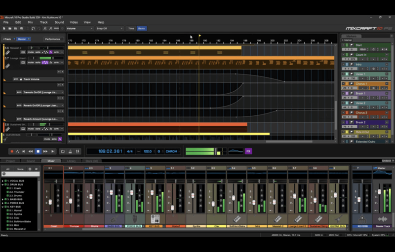 Mixcraft 10 Recording Studio